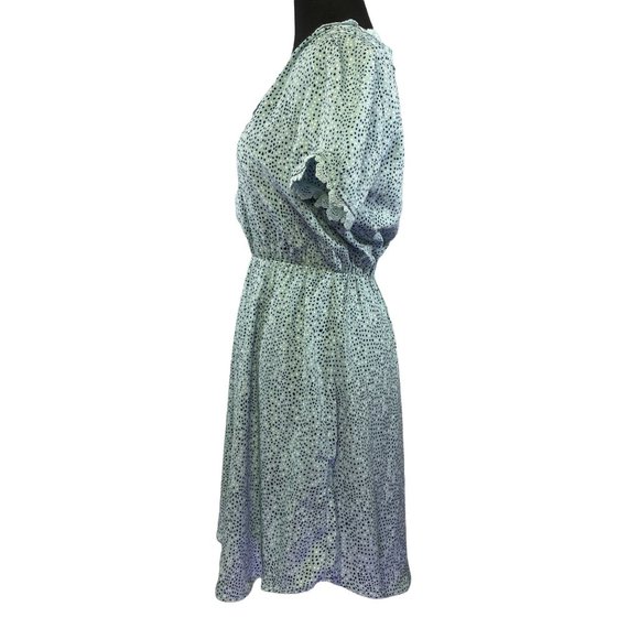 Collective Concepts Banana Republic Size Small Blue Polka Dot Dress Lace Trim - Picture 3 of 7